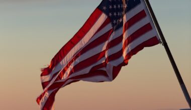 shallow photography of usa flag