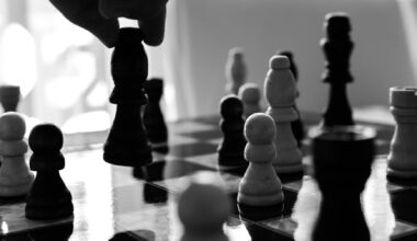 black and white chess game strategy focus