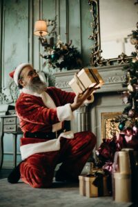 man holding gift box