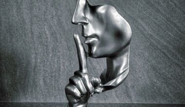 modern abstract sculpture of a silenced face